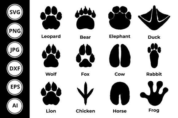 Animal Footprint Silhouette Brush Stroke: A Designer's Toolkit
