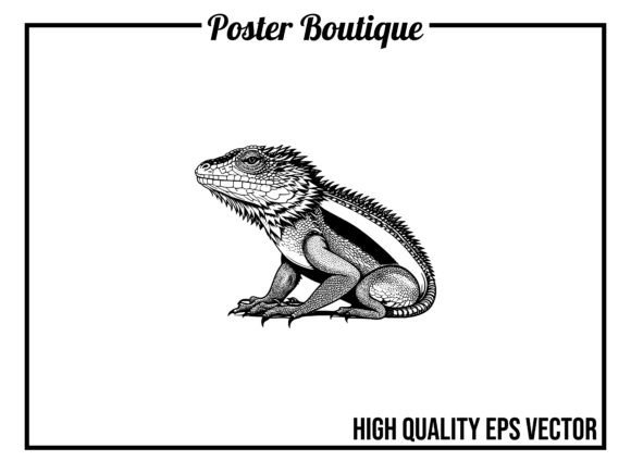 Bearded Dragon Wild Animal Vector EPS: A Designer's Asset