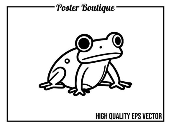 Bring Nature Indoors: The Frog Wild Animal Icon Vector EPS