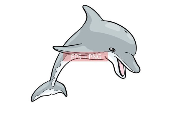 Capturing Playful Energy: Dolphin Sea Animal Illustration for Modern Design