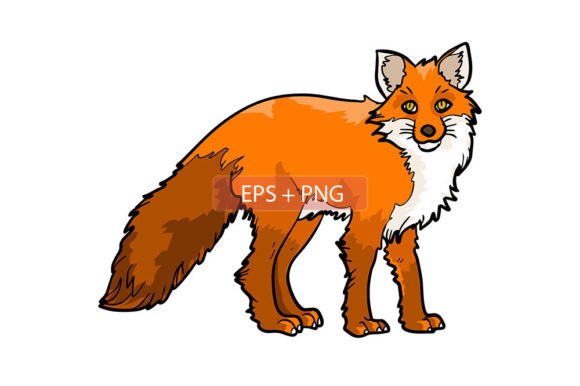 Charming Fox Mammals Animal Illustration for Creative Projects