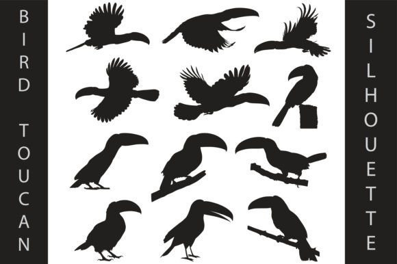 Creative Uses for Animal Bird Toucan Silhouettes Set