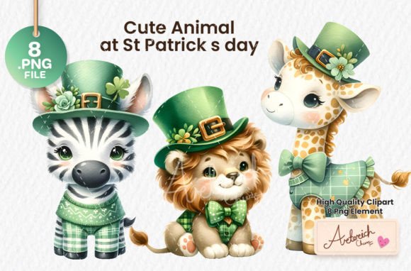 Cute Animal at St.Patrick's Day: A Festive Asset for Your Creative Projects