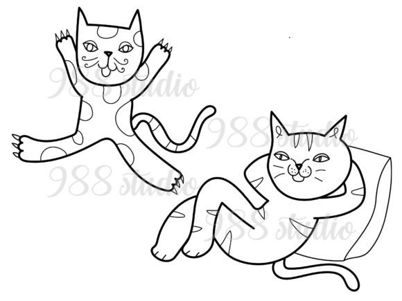 Doodle Cat SVG, PNG Cute Cat Animal Meow: A Designer's Go-To Asset