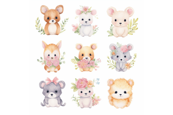 Embrace Playful Branding with Cute Pastel Animal Sublimation