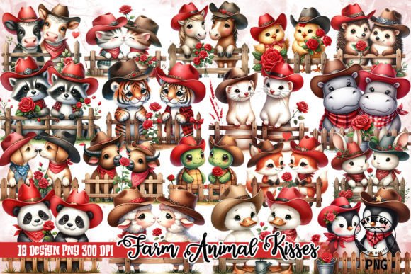 Farm Animal Kisses: Fresh Clipart for Your Projects