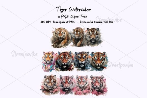 Unleashing Creativity with Tiger Watercolor Clipart
