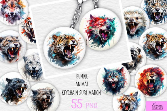 Unleashing the Roaring Animal: A Bold Keychain Design