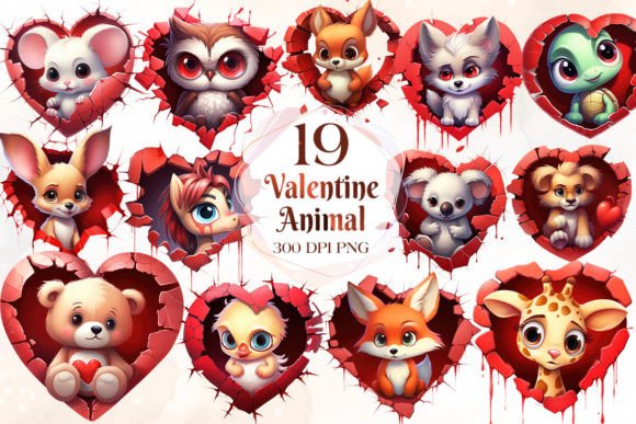 Valentine Broken Heart Animal Clipart: Creative Uses for Designers