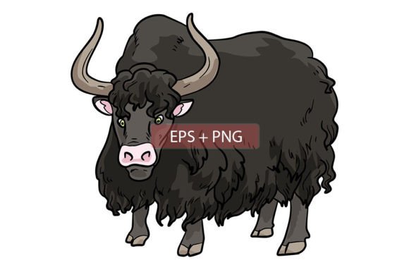 Yak Bull Animal Illustration: A Rugged Asset for Modern Design